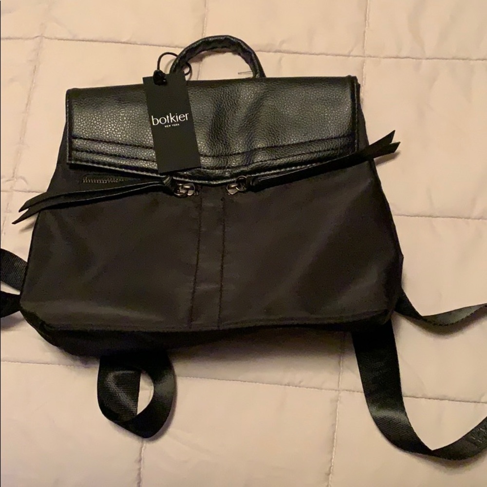 Black mini backpack